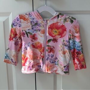 Posh Peanut Brisa Long Sleeve Reversible Jacket Floral (Size 6-12 Months)